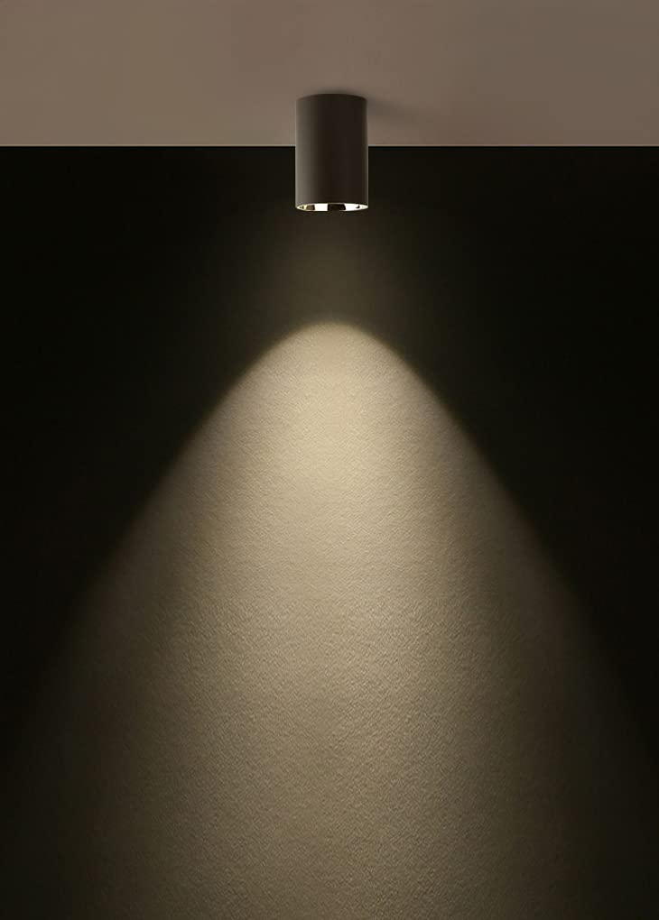 HDC 9W LX LED Black/Gold Round Surface Light - Cylindrical Shape COB  Ceiling Surface Mounted Spot Light Down Light Wall Lamp - Aluminium Body  LED