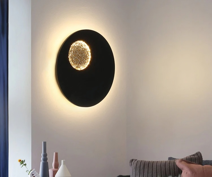 Hdc 18W Moon Landscape Round Modern LED Wall Light