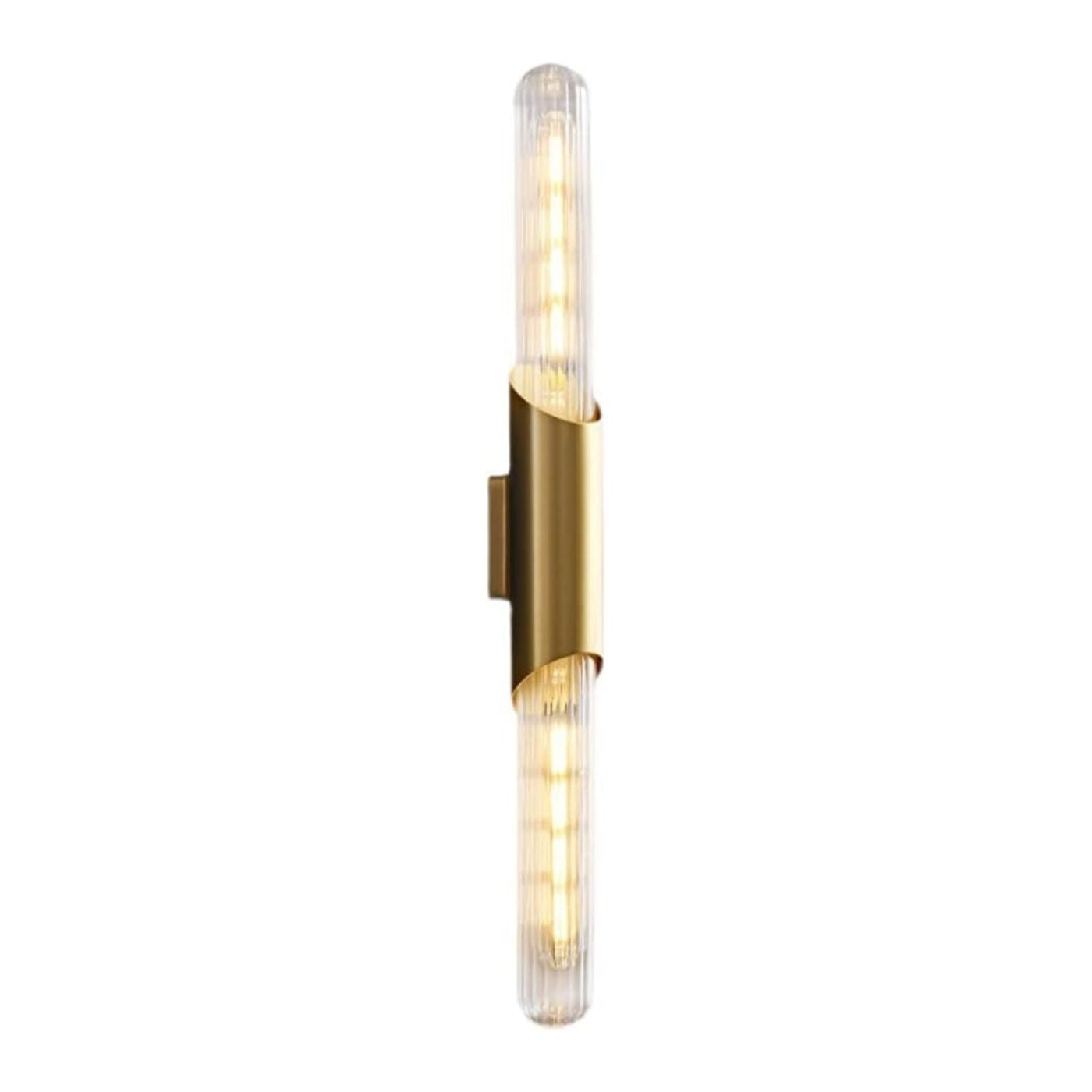 Hdc 600mm Ribbed Glass Modern Wall Light For Living Room Dining Room Light