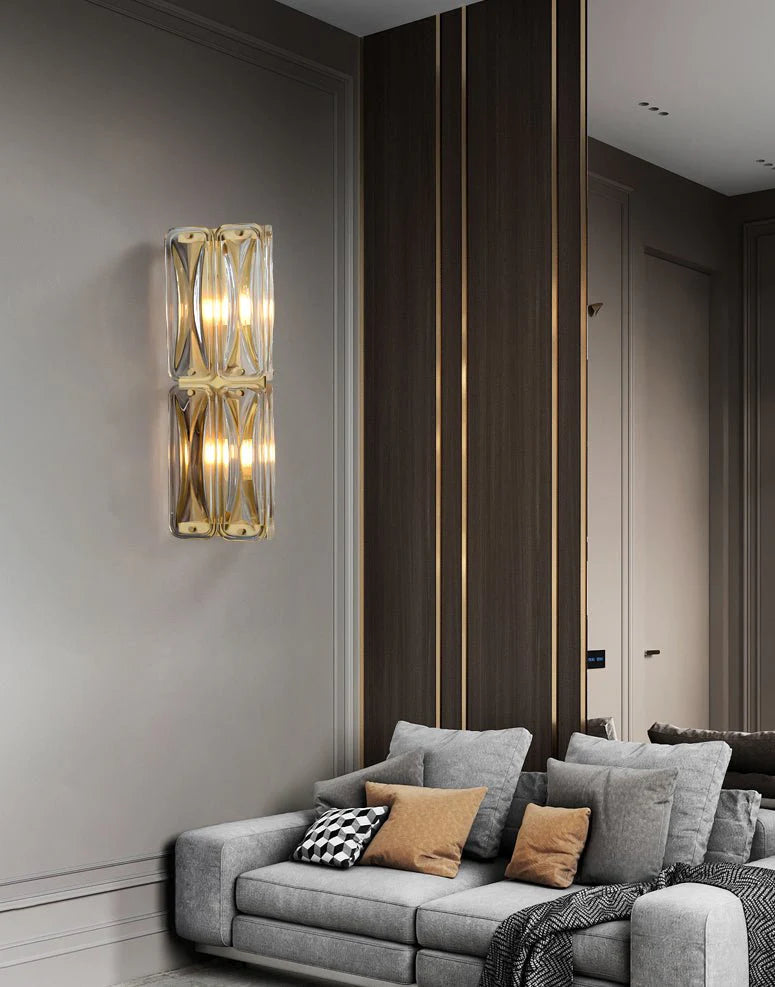 Hdc Modern Luxury LED Crystal Wall Lamps For Restaurant Villa Living Room