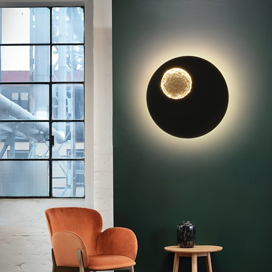 Hdc 18W Moon Landscape Round Modern LED Wall Light