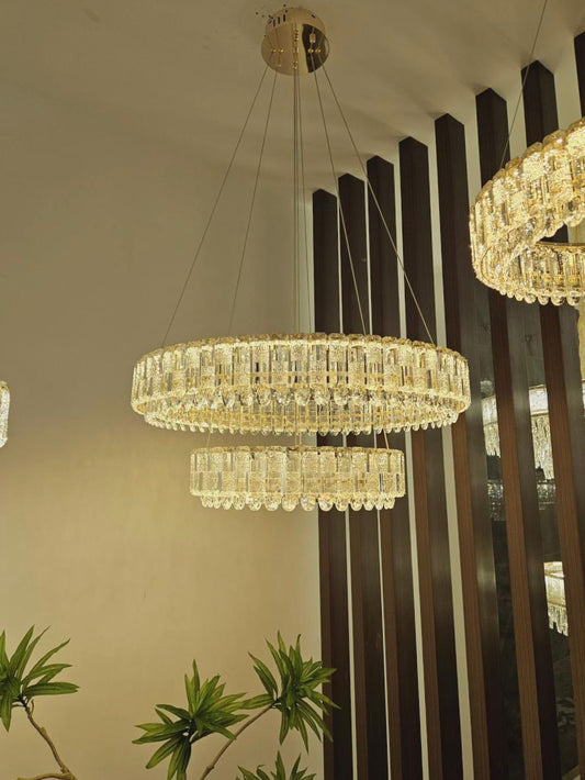 Hdc Crystal  Led Chandelier For Living Dining Room Light