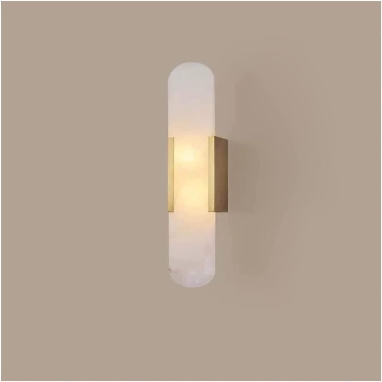 Hdc Modern Gold Finish Oval Body Marble Plate LED Wall Light