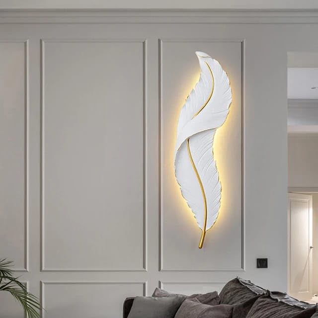Hdc 650mm Feather Wall Nordic Style Modern Light for Bedroom Bedside L