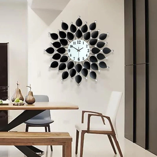 Hdc Modern Creative Metal Wall Clock For Living Room,Bedroom Home Decor