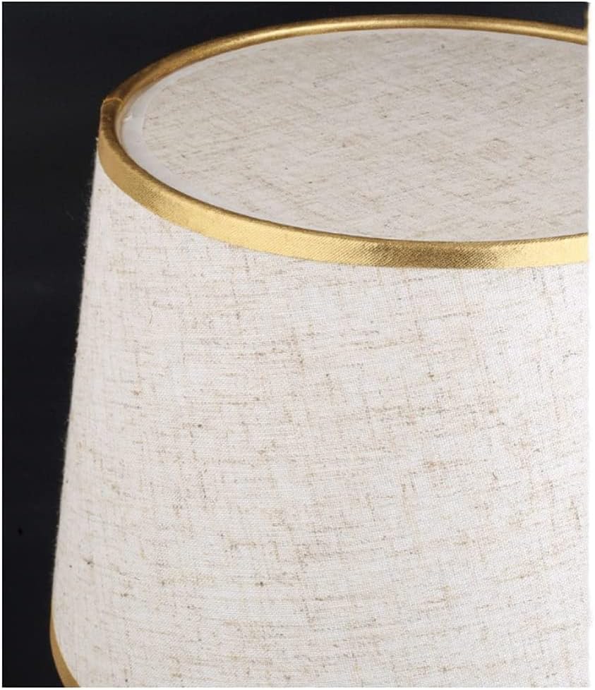 Hdc Luxury Black Gold Nightstand Lamp With High-quality Fabric Lampshade