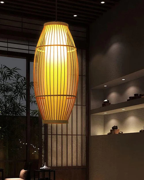 HDC Vintage Pastoral Bamboo Pendant Light