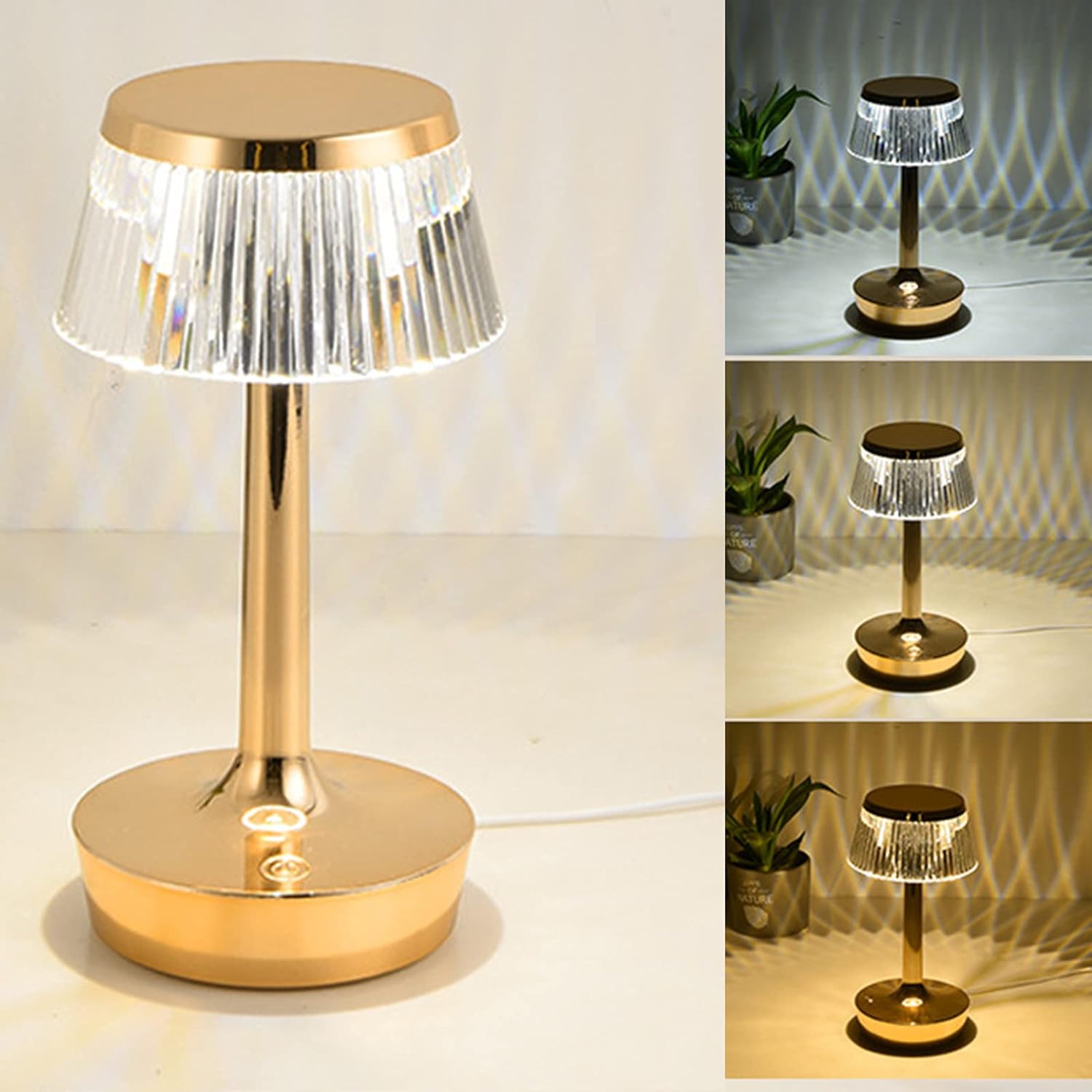 Crystal Brass Table Lamp - Elegance - Home Decor