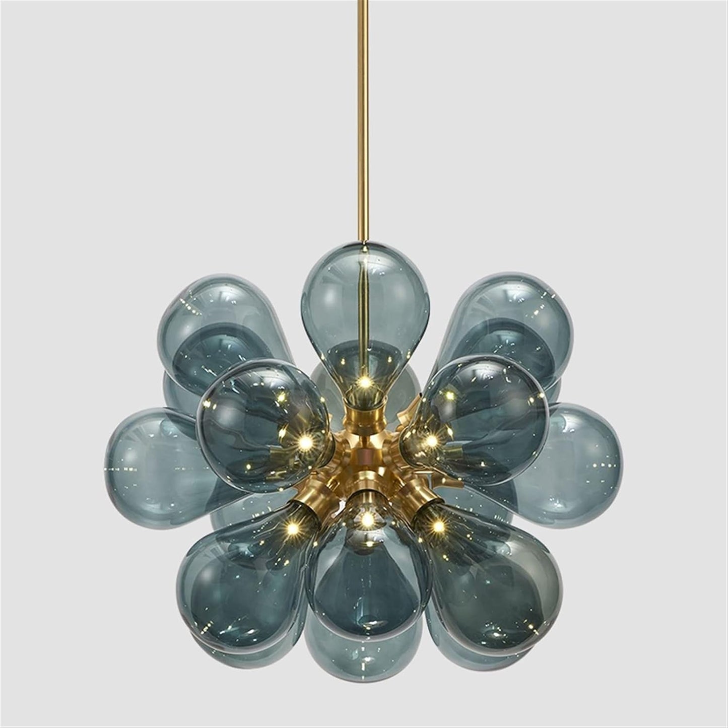 Hdc Modern Sputnik Ceiling Hanging Light Fixture With Globe Glass Shades, for Living Room Bedroom