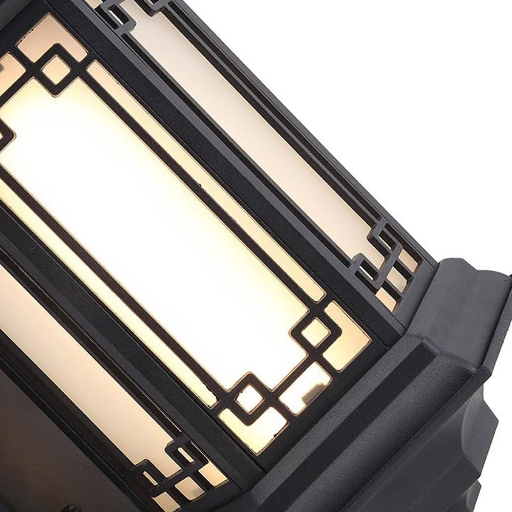 Hdc Outdoor Wall Light Fixture Black Color Exterior Lantern Waterproof Lamp - Warm White