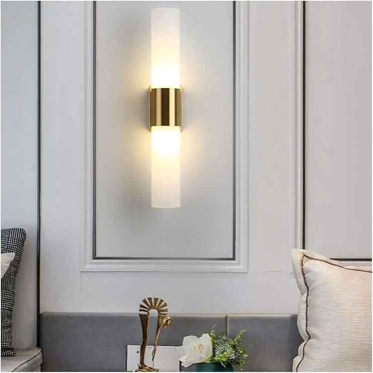 Hdc Indoor LED 14W 3000K  White Gold Metal Decorative Wall Sconce Lamp for Living Room Bedroom