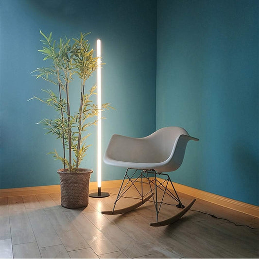 Hdc Modern LED Corner Simple Geometric Lines Floor Lamps 360 Degrees Nordic Decoration Floor Lamp