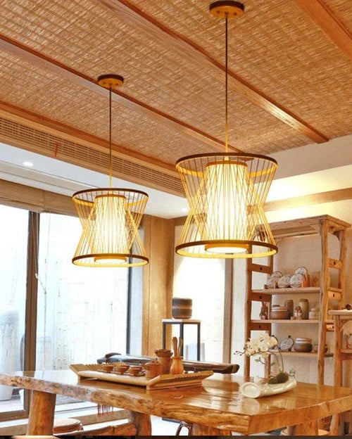 HDC Vintage Pastoral Bamboo Pendant Light