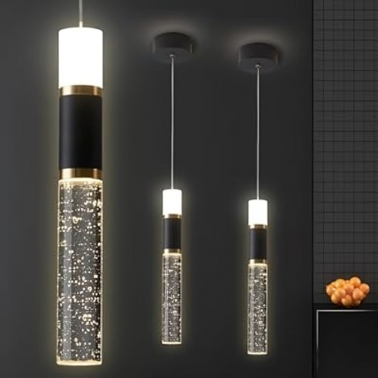 Hdc 1 Light Led Glass Black Pendant Ceiling Light