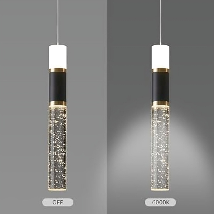 Hdc 1 Light Led Glass Black Pendant Ceiling Light