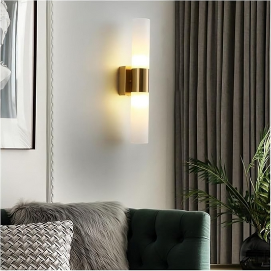 Hdc Indoor LED 14W 3000K  White Gold Metal Decorative Wall Sconce Lamp for Living Room Bedroom