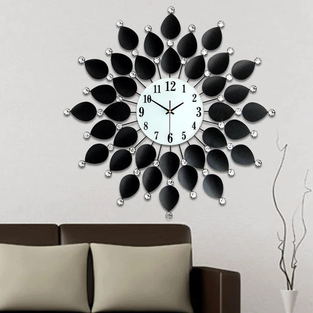 Hdc Modern Creative Metal Wall Clock For Living Room,Bedroom Home Decor