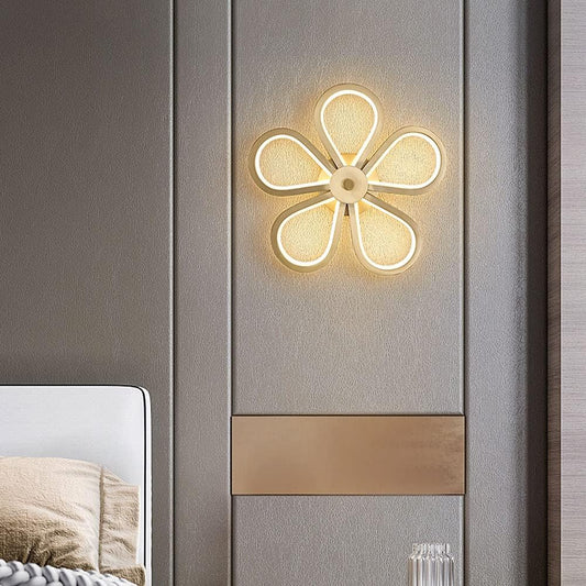 Hdc Modern Led Glossy Gold Body Wall Light - Warm White