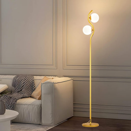 Hdc S Sytle 2 Globe Gold Floor Lamp For Living Room