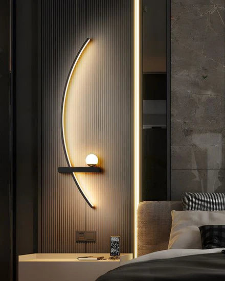 Hdc Curve Strip Modern Led Wall Light - Tricolor