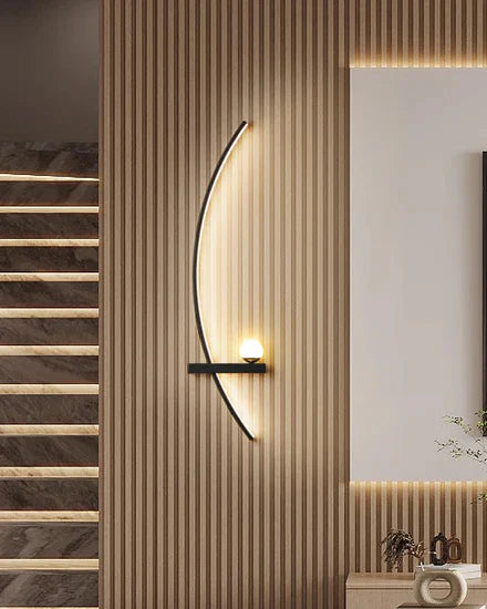 Hdc Curve Strip Modern Led Wall Light - Tricolor