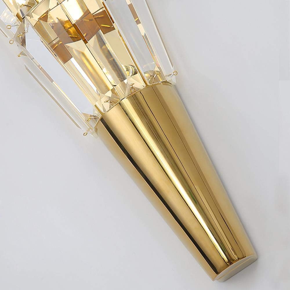 HDC Led Crystal Big Mashal 4 layers Modern Gold Metal Wall Light - Warm White