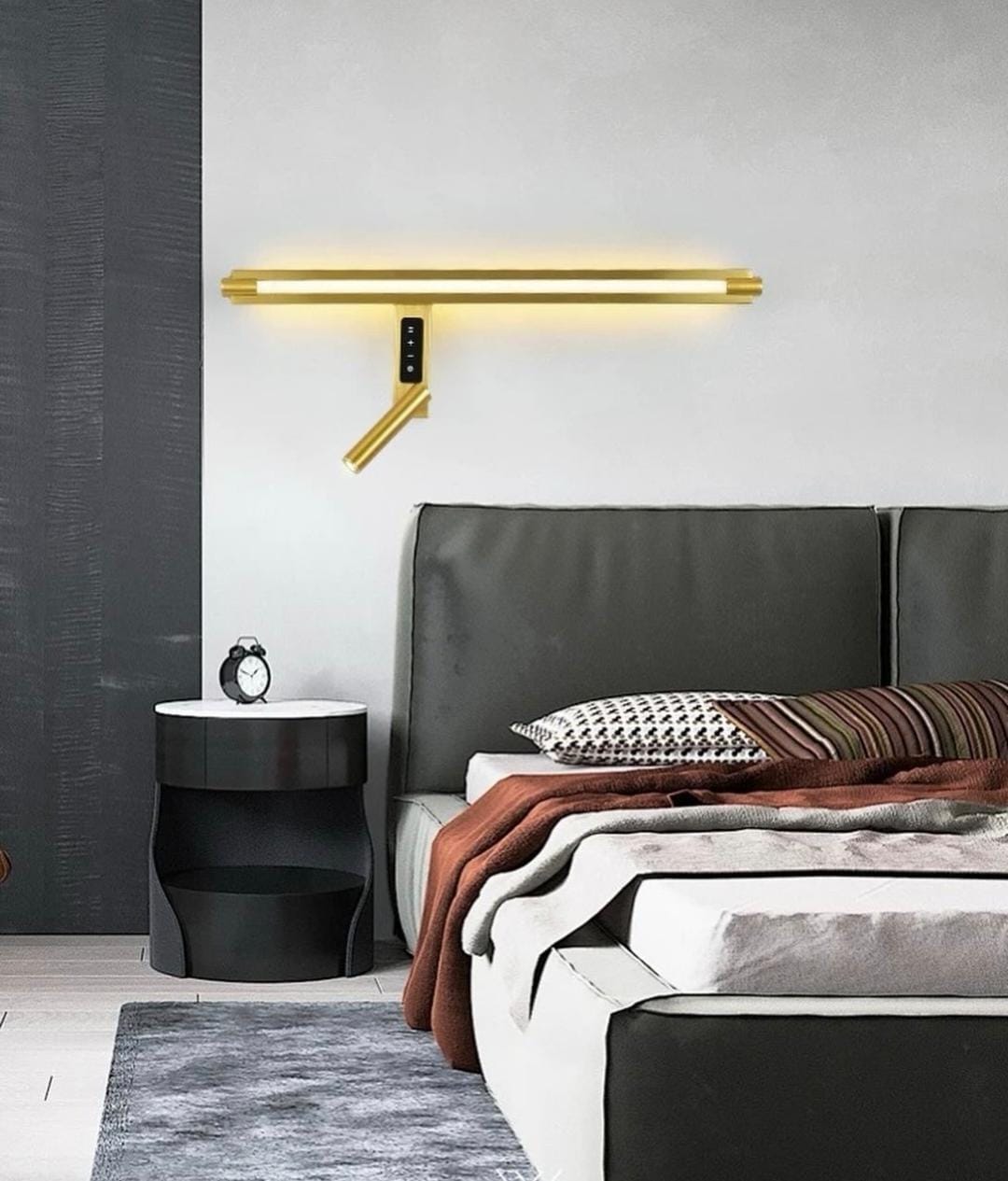 Hdc Long Strip Spotlight, Touch And Dimmable Wall Lamp for Bedroom