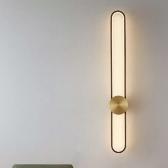 Hdc Modern Golden Copper Simple Luxury LED Lighting Decoration Wall Light