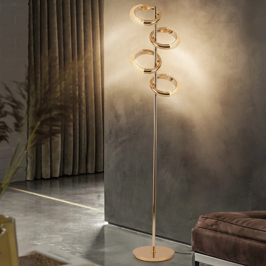 Hdc Gold Concentric 4 Light Floor Lamp For Living Room Bedroom