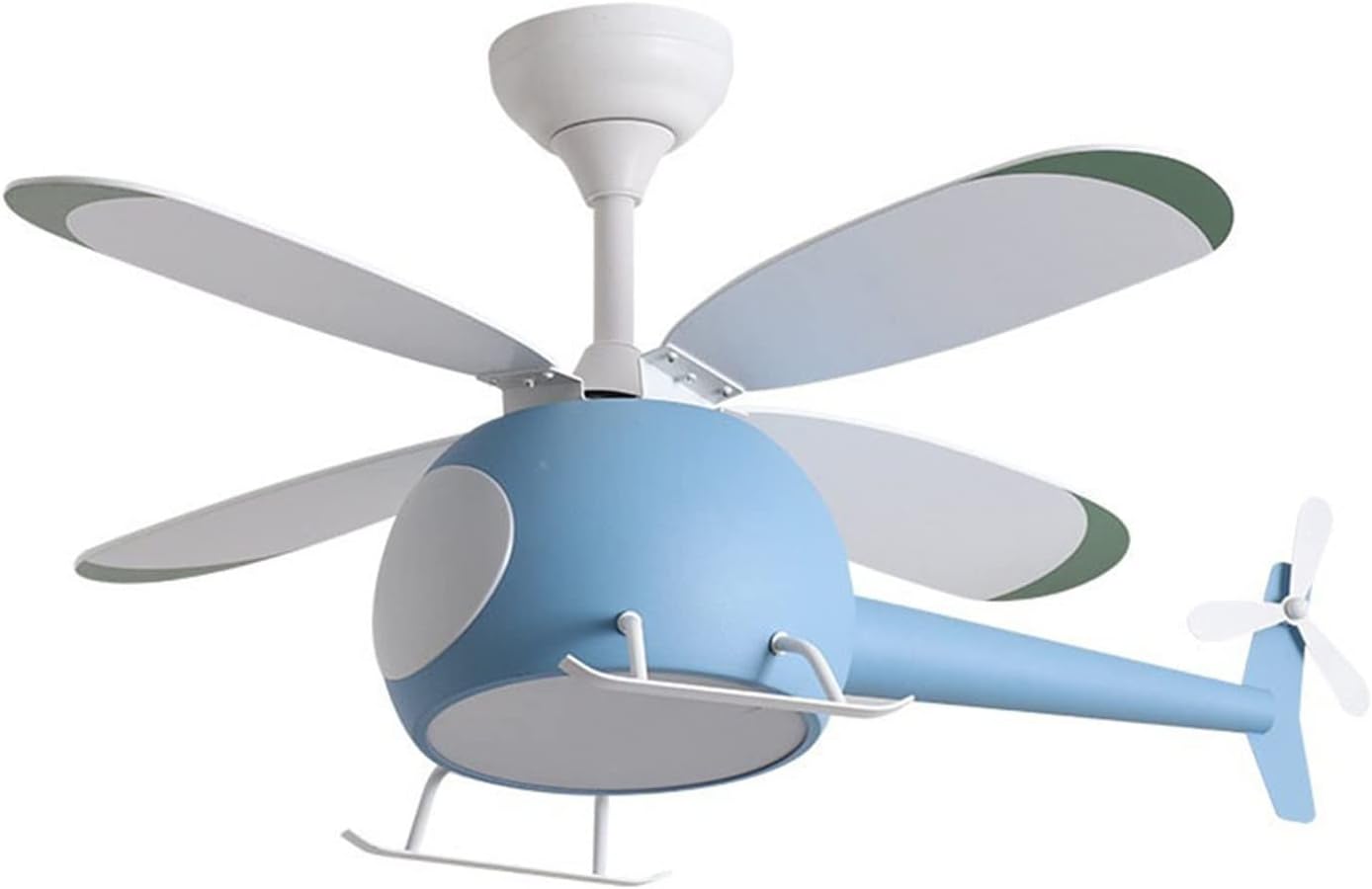 Hdc Creative Helicopter LED Ceiling Fan Lighting with Remote Control, Adjustable 6 Wind Speed Reversible, Children's Room Ceiling Lights