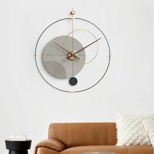 Hdc  Modern Cosmic Circle Luxe Home Decoration Elegance Quartz Clock For Living Room Art