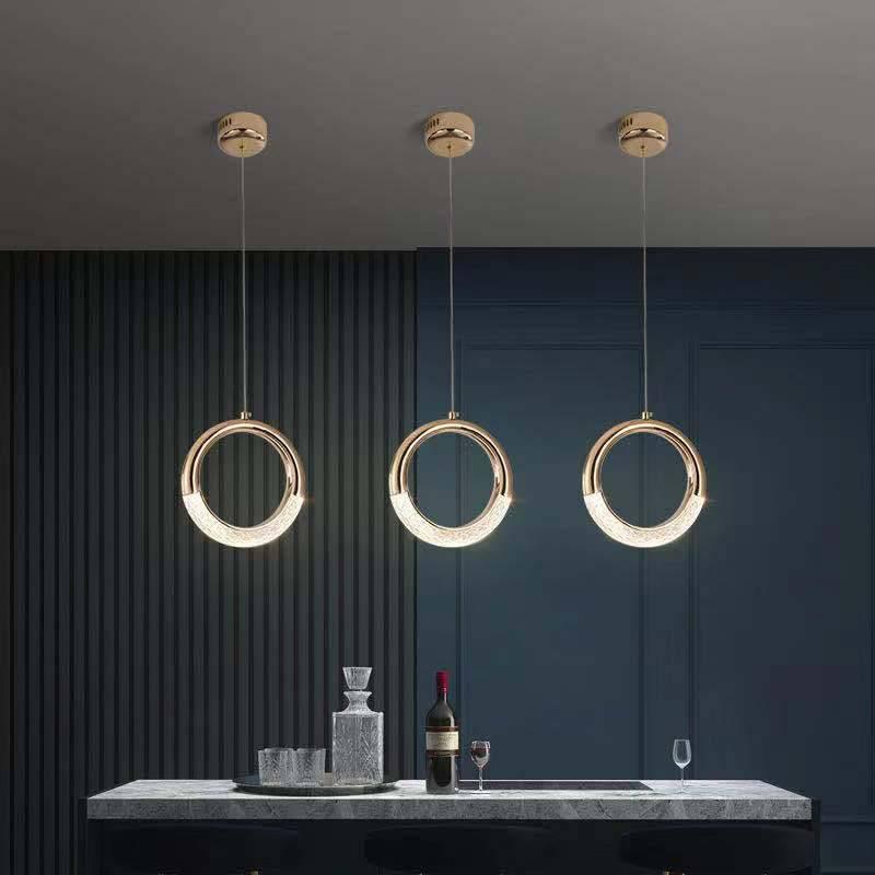 HDC LED Metal Full Moon Hanging Pendant Ceiling Lamp Light Fixture