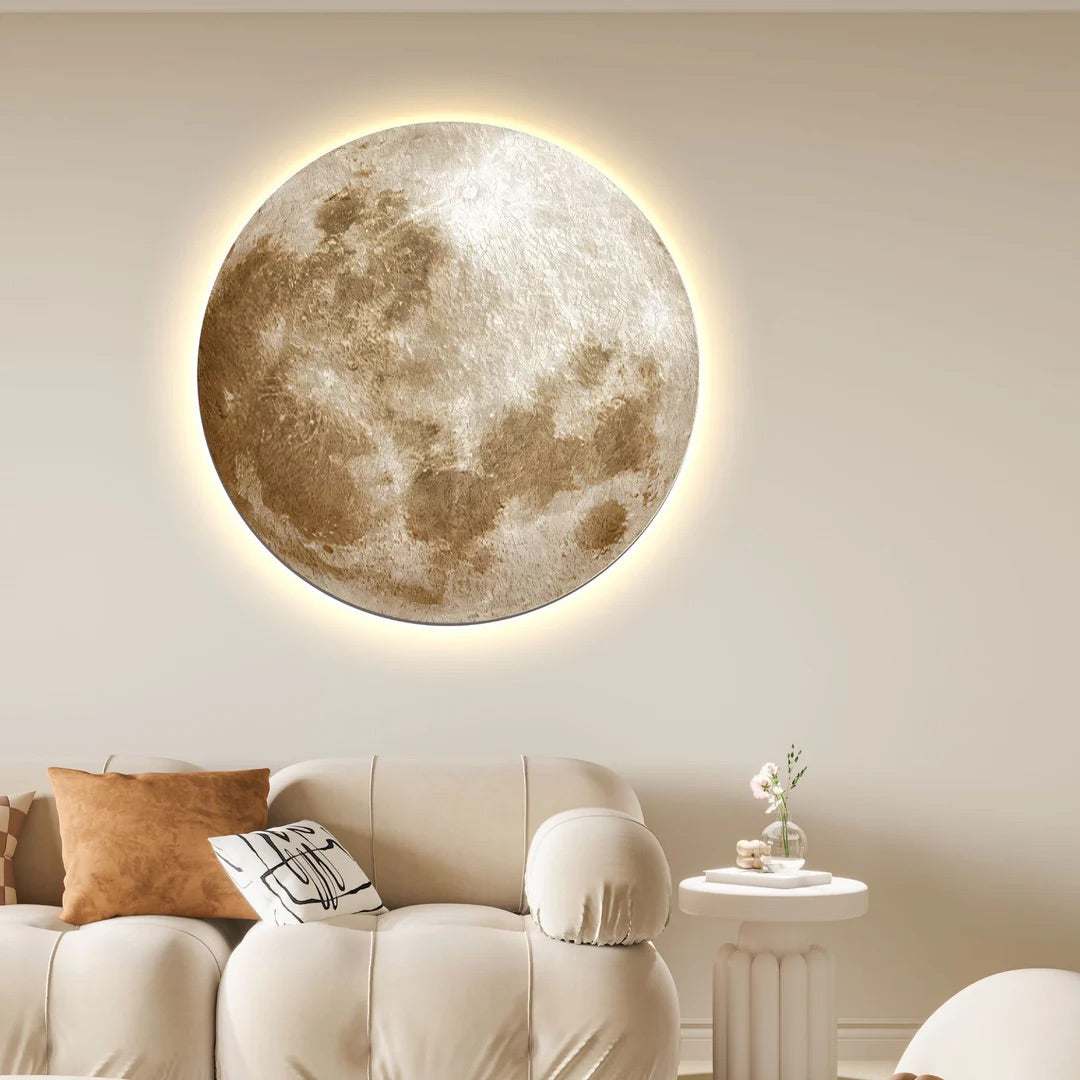 HDC Modern Home Decoration LED Planet Moon Wall Night Light Bedside Ceiling Light Wall Lamp for Bedroom Living Room