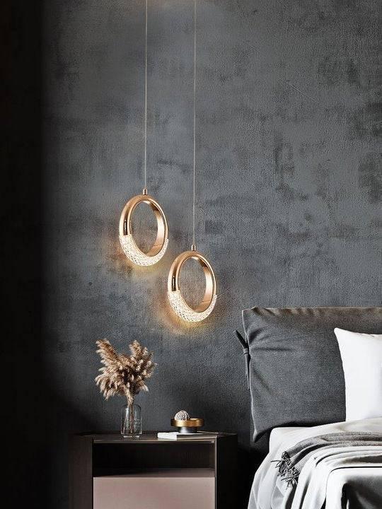 HDC LED Metal Full Moon Hanging Pendant Ceiling Lamp Light Fixture