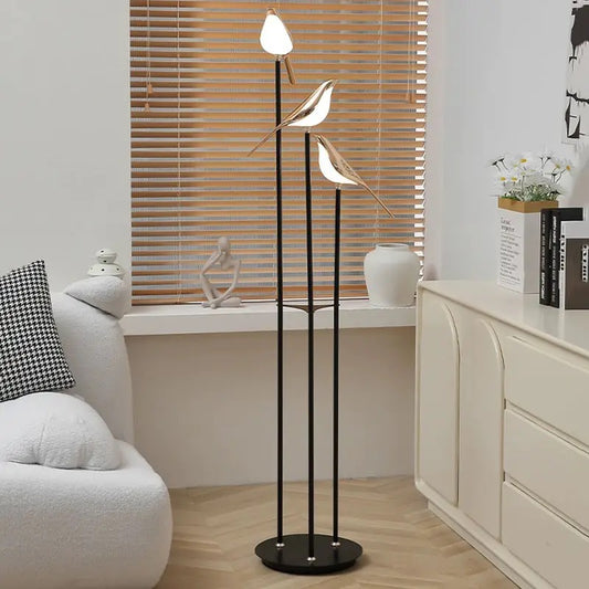 Hdc Magpie 3 Lights Adjustable Creative Living Room Simple Design Bedroom Bedside Floor Lamp