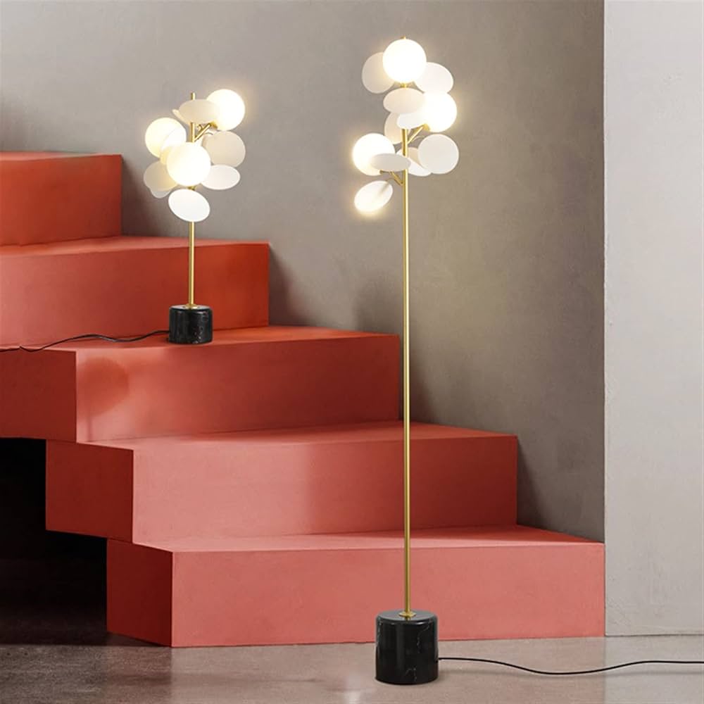 HDC Postmodern LED Petal Home Decor Floor Lamps Living Room Bedroom Bedside Standing Lights Fixtures