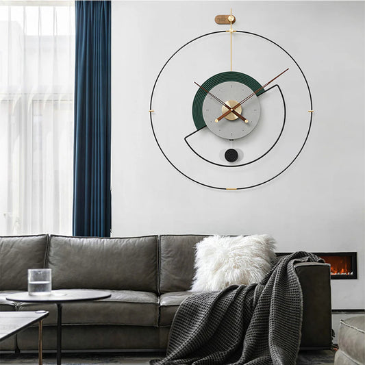 Hdc  Modern Cosmic Circle Luxe Home Decoration Elegance Quartz Clock For Living Room Art