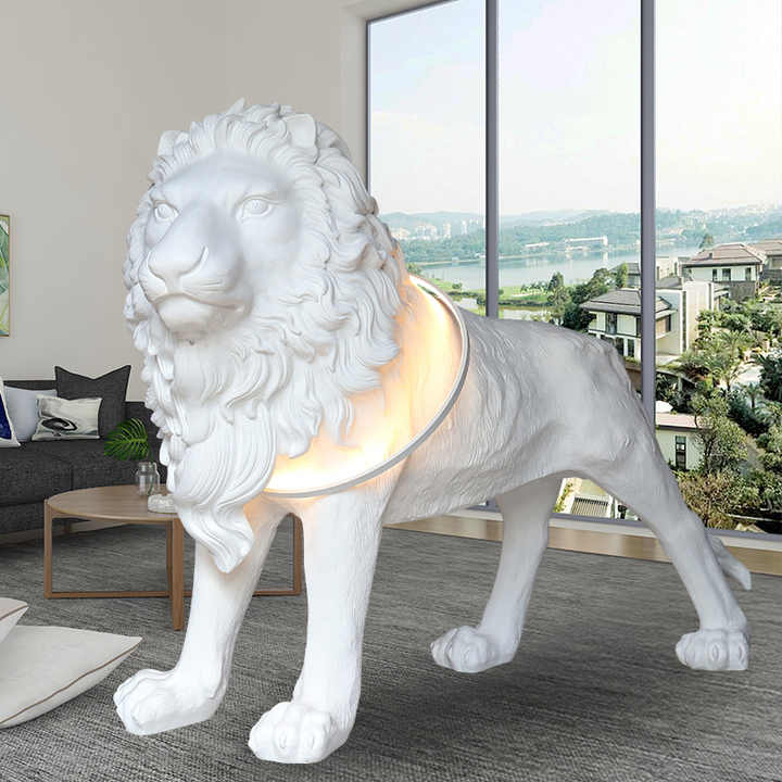 HDC Lion-shaped Postmodern Sculpture Decorative Floor Lamp