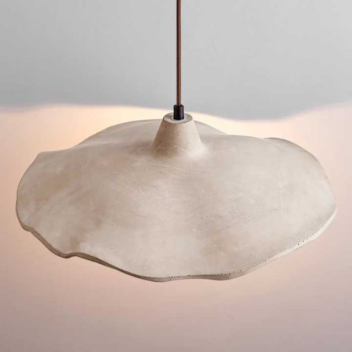 Hdc 1 Light Minimalistic Japanese Ash Color Cement Pendant Lamp