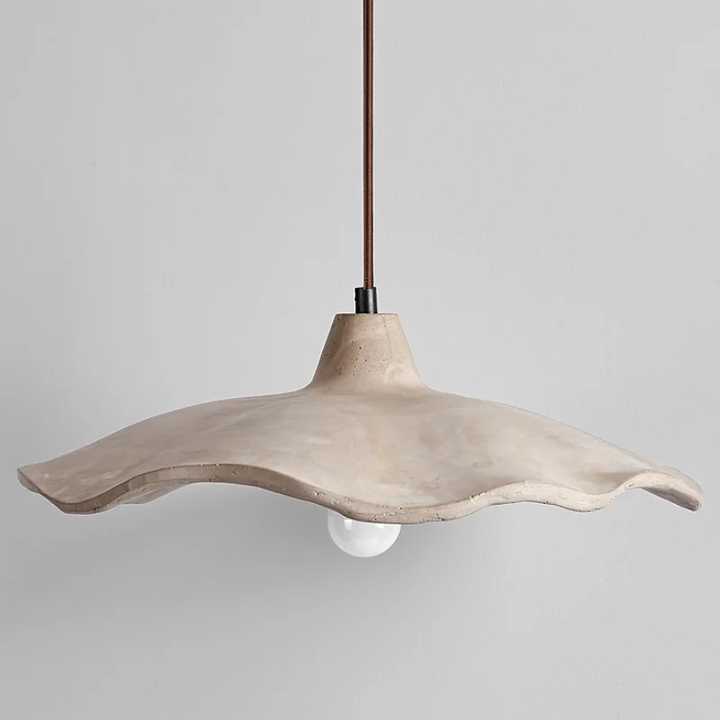 Hdc 1 Light Minimalistic Japanese Ash Color Cement Pendant Lamp