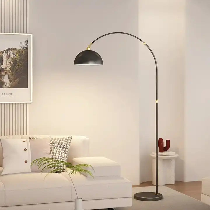 Hdc Modern Black Arch Floor Lamp with Adjustable Shade For Reading Lamp for Bedroom, Office, Living Room