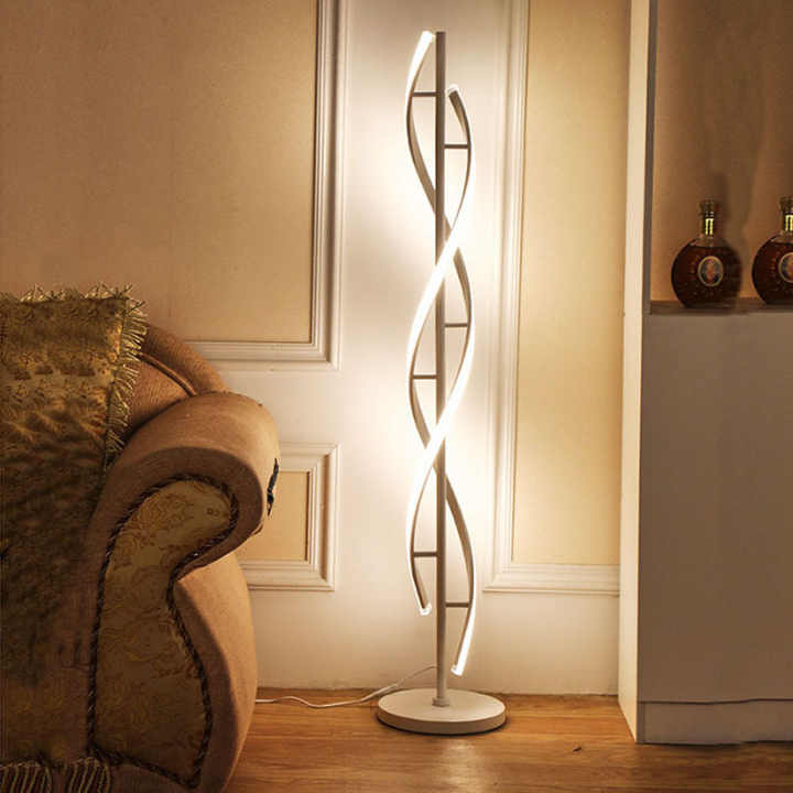 Hdc Line Spiral Gold Living Room Bedroom Bedside Creative Personality Vertical Floor Lamp