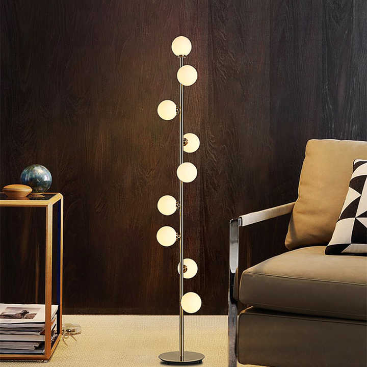 HDC Creative Personality Glass Dome Floor Light 9 Light Standing Tall Pole Lamp