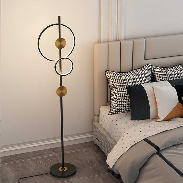 HDC Modern minimalist sofa corner bedroom bedside living room saturn floor lamp