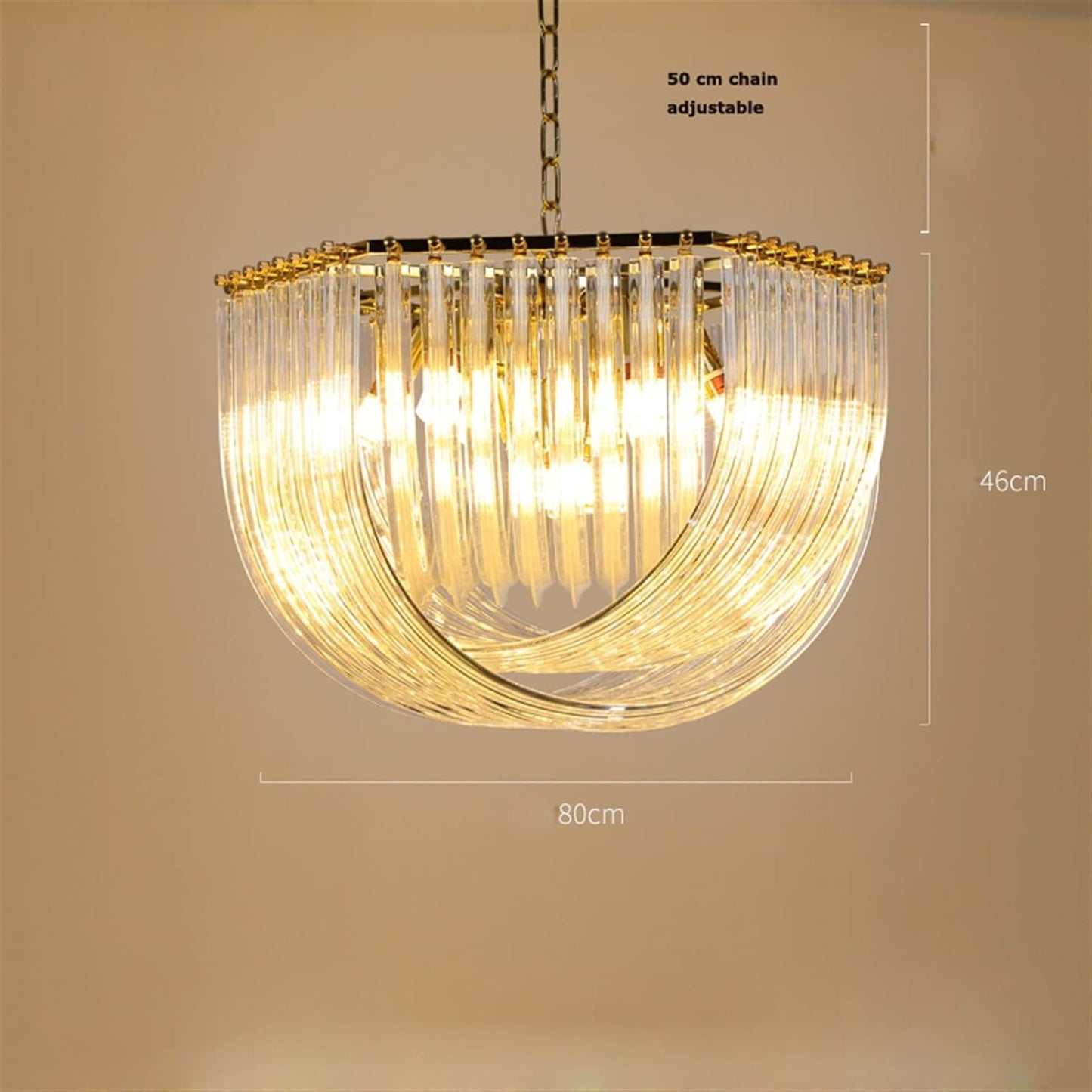 HDC New Modern Glass Chandelier Lighting Luxury Home Decoration LED Lamp