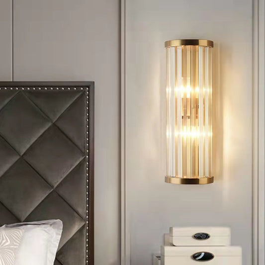 Hdc Modern American Rectangular Luxury Crystal Wall Lamp