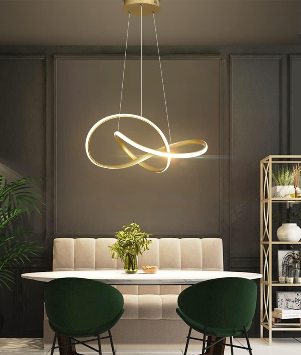 HDC Golden Body Modern LED Chandelier Pendant Light Hanging Lamp Tric