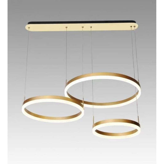 Hdc Modern 3 Ring Gold Ceiling Hanging Chandelier