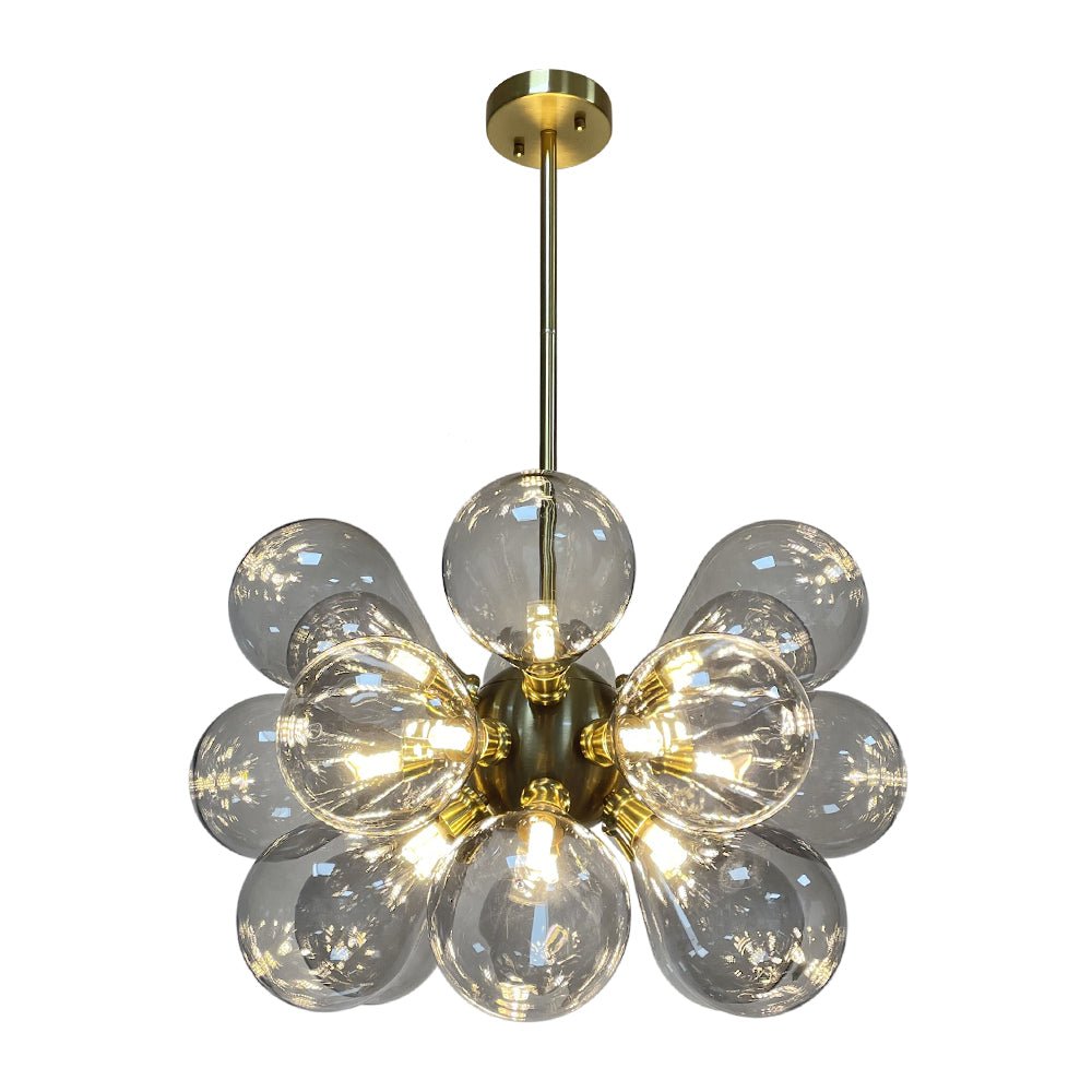 Hdc Modern Sputnik Ceiling Hanging Light Fixture With Globe Glass Shades, for Living Room Bedroom