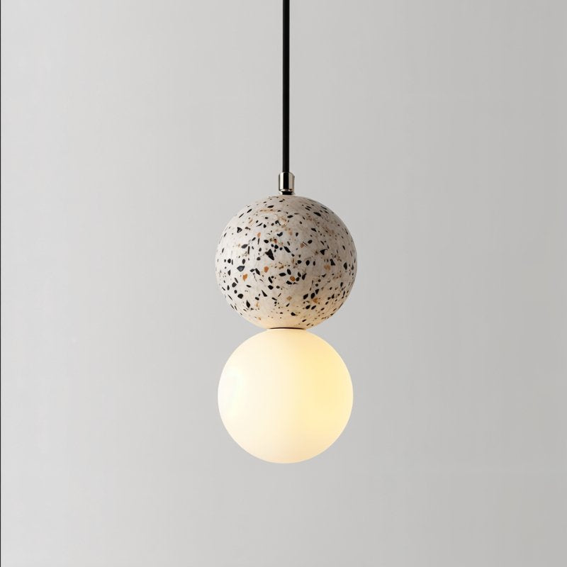 Hdc Modern Cement Pendant Light Nordic Drop Ceiling Lamps with Adjustable Height Long Cord